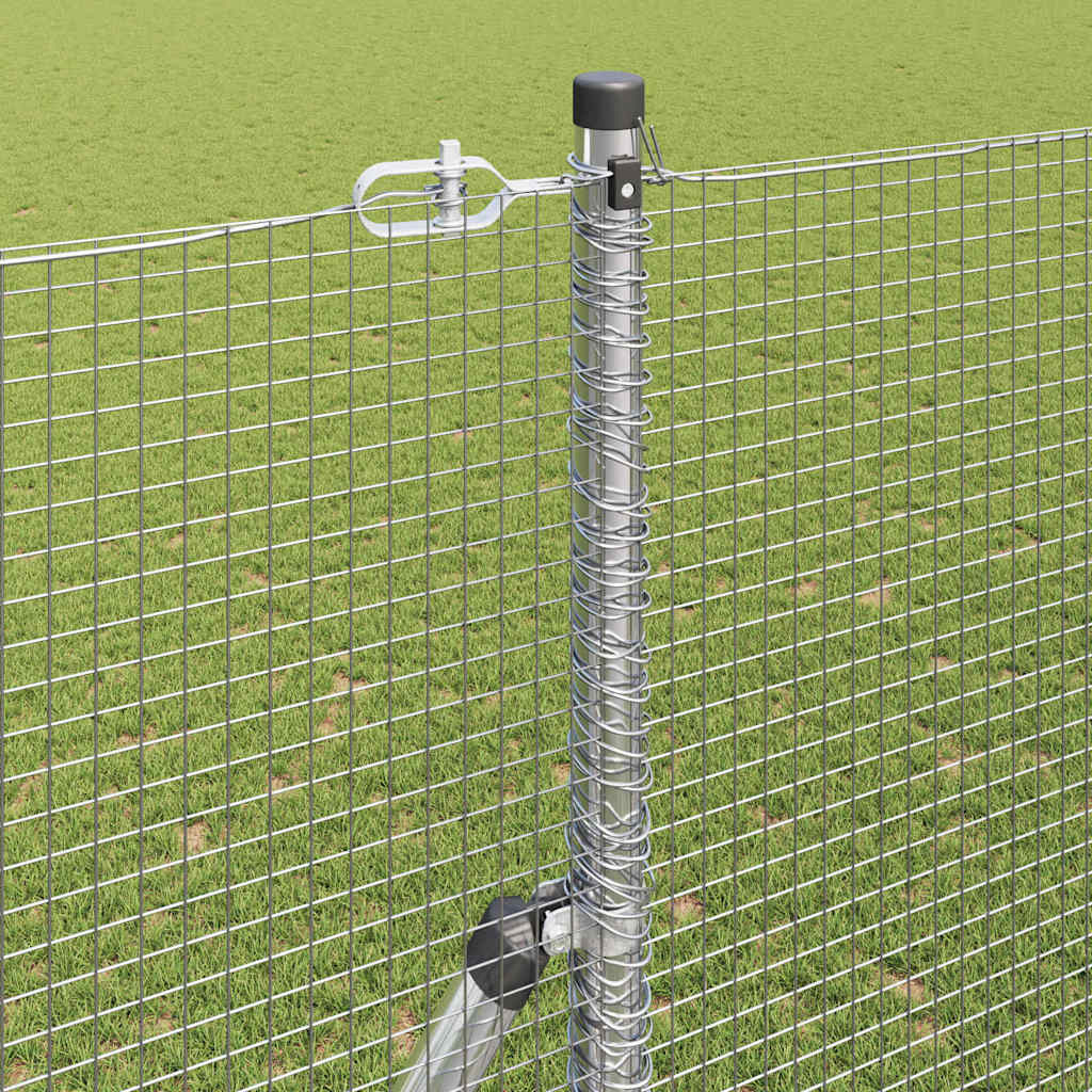 Hegesztett dróthálós kerítés talaj rögzítés 50 x 1,6 m Ezüst