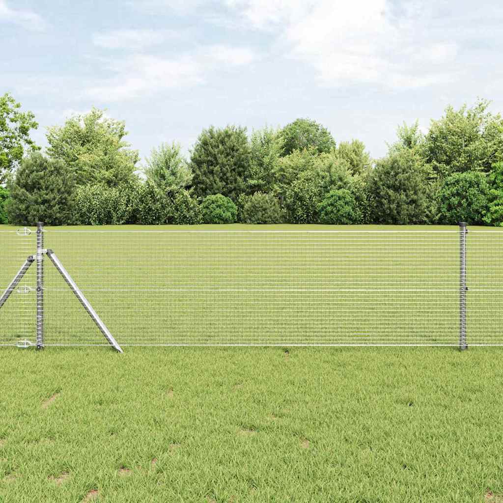 Hegesztett dróthálós kerítés talaj rögzítés 100 x 0,8 m Ezüst