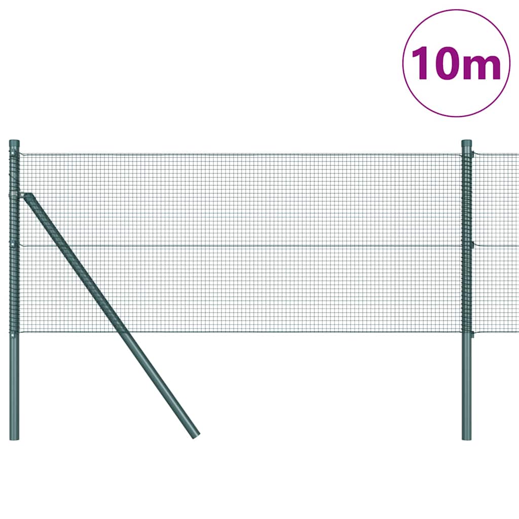Hegesztett dróthálós kerítés talaj rögzítés 10 x 0,8 m Zöld
