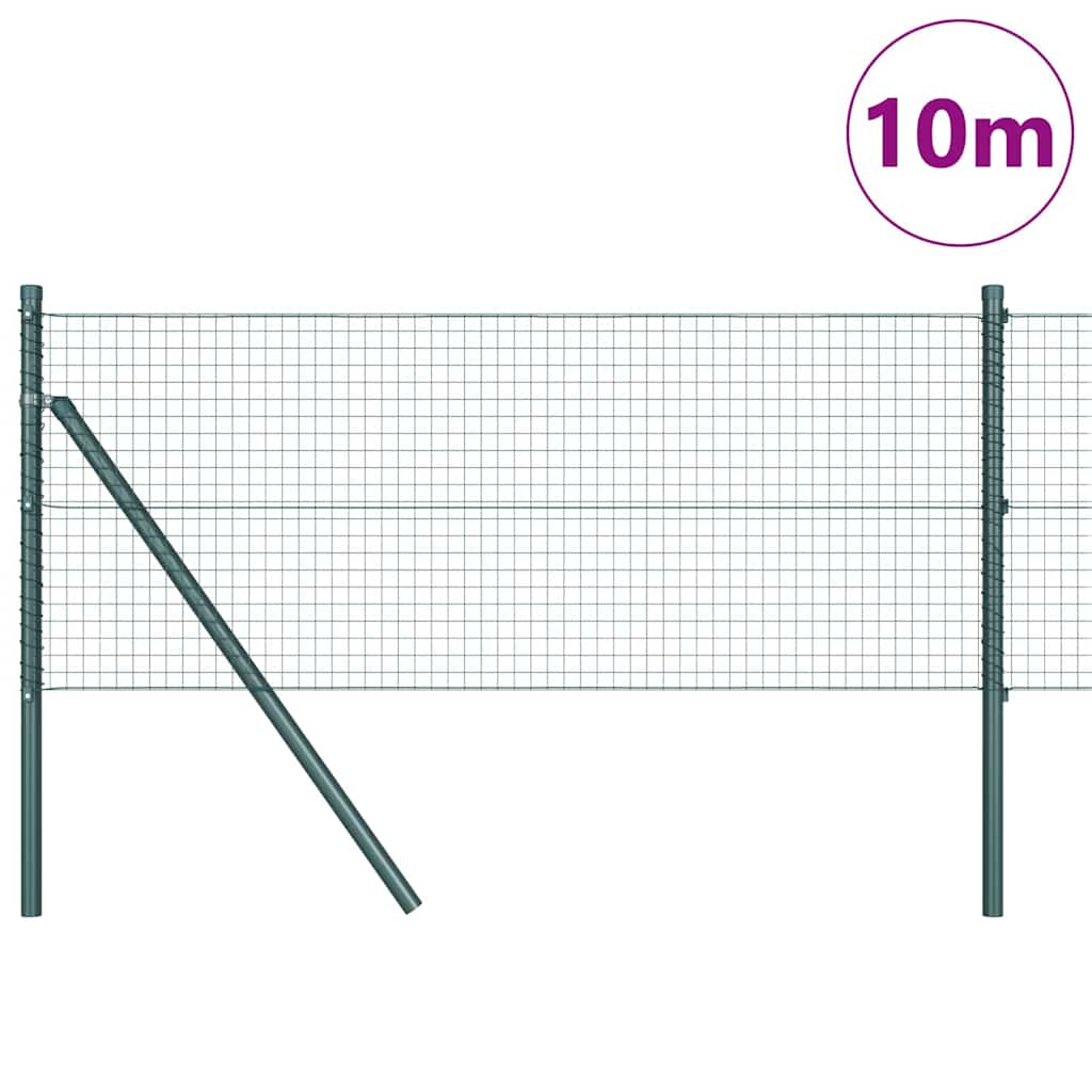 Hegesztett dróthálós kerítés talaj rögzítés 10 x 0,8 m Zöld