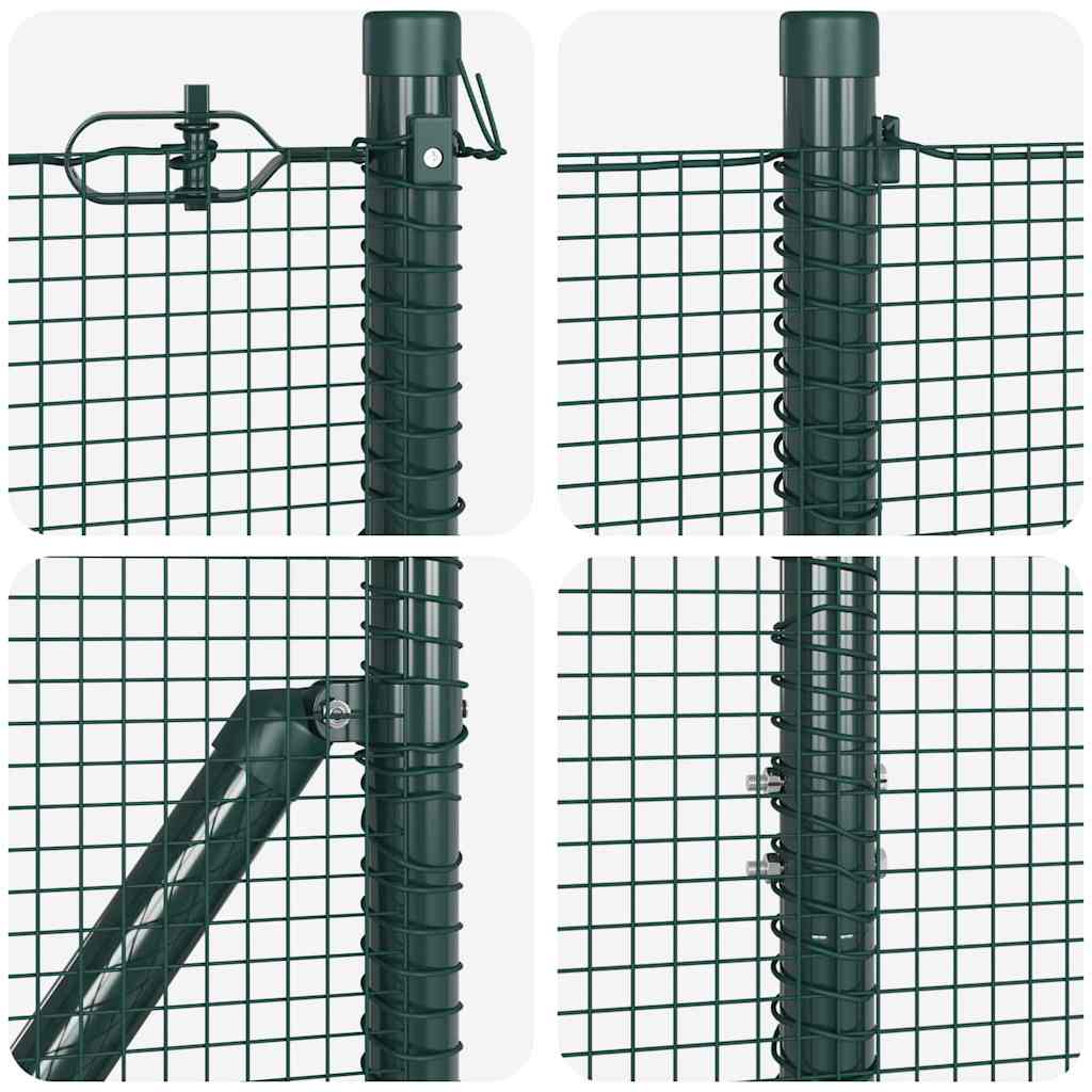 Hegesztett dróthálós kerítés talaj rögzítés 10 x 1,4 m Zöld