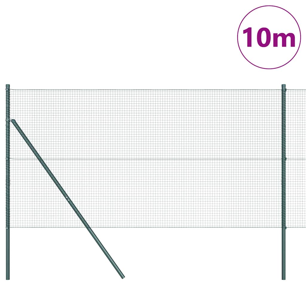 Hegesztett dróthálós kerítés talaj rögzítés 10 x 1,4 m Zöld