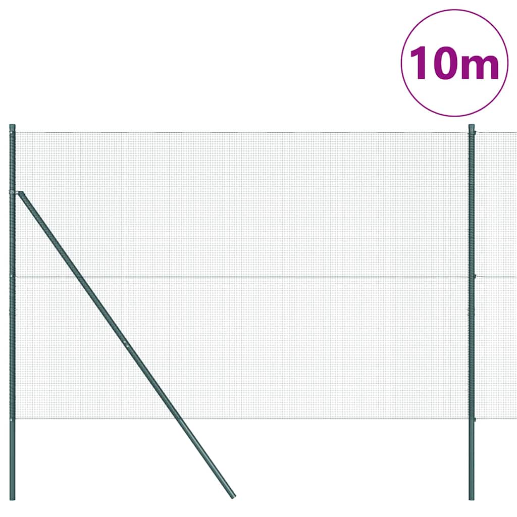 Hegesztett dróthálós kerítés talaj rögzítés 10 x 1,6 m Zöld