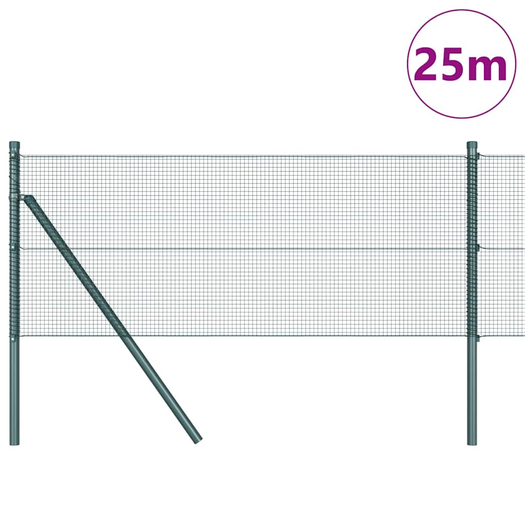Hegesztett dróthálós kerítés talaj rögzítés 25 x 0,4 m Zöld