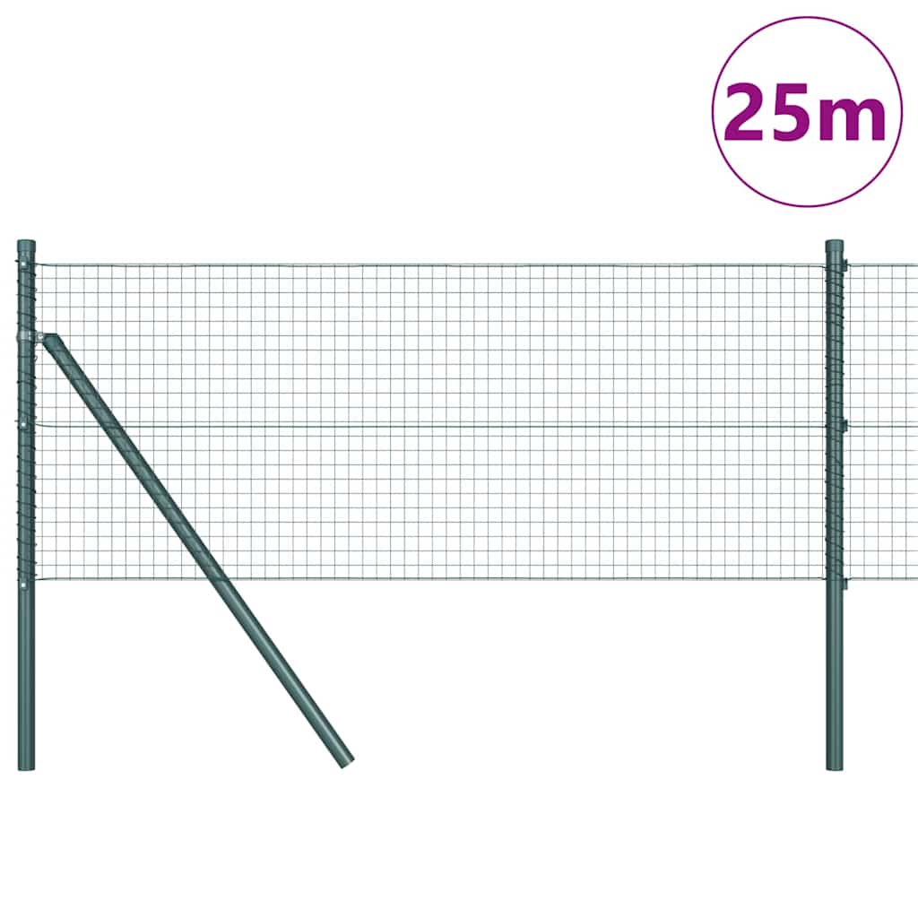 Hegesztett dróthálós kerítés talaj rögzítés 25 x 0,6 m Zöld