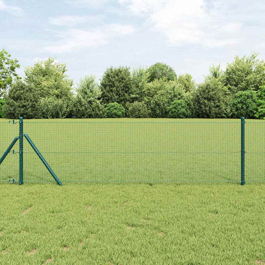 Hegesztett dróthálós kerítés talaj rögzítés 25 x 0,8 m Zöld