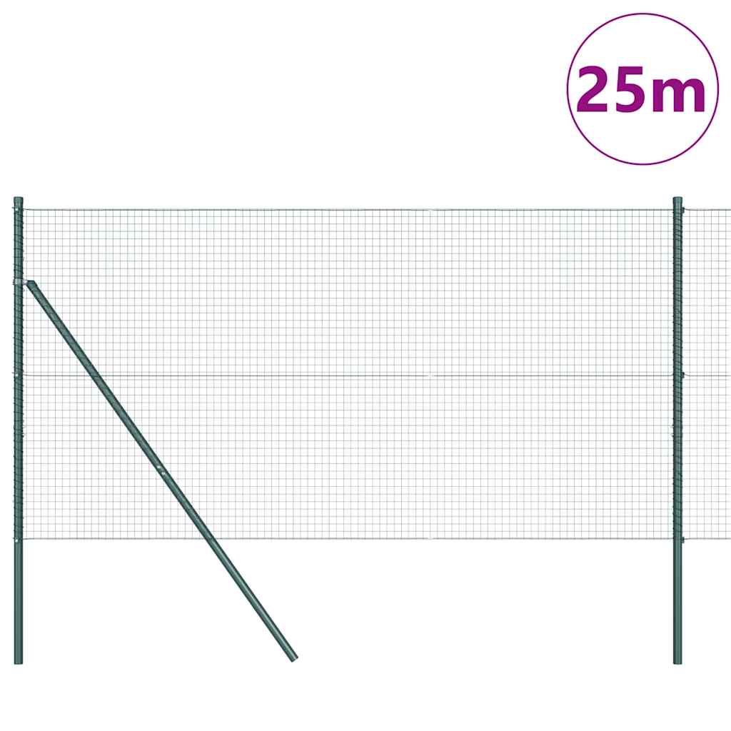 Hegesztett dróthálós kerítés talaj rögzítés 25 x 1,2 m Zöld