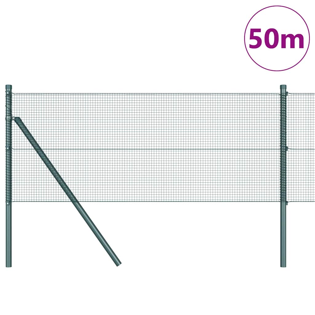 Hegesztett dróthálós kerítés talaj rögzítés 50 x 0,4 m Zöld