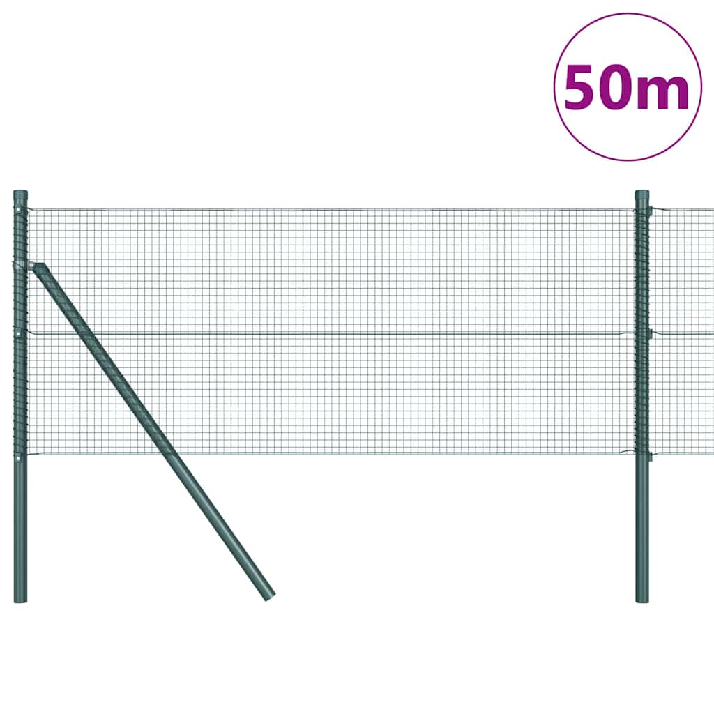 Hegesztett dróthálós kerítés talaj rögzítés 50 x 0,8 m Zöld