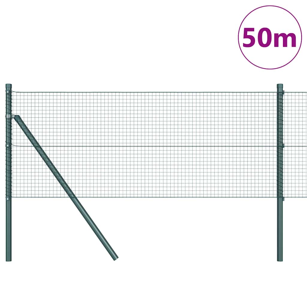 Hegesztett dróthálós kerítés talaj rögzítés 50 x 0,8 m Zöld