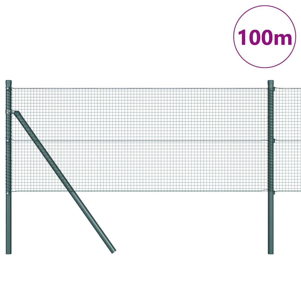 Hegesztett dróthálós kerítés talaj rögzítés 100 x 0,5 m Zöld