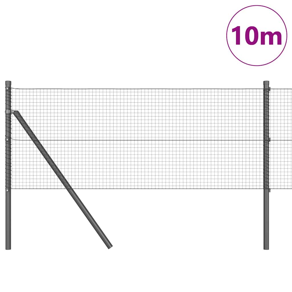 Hegesztett dróthálós kerítés talaj rögzítés 10 x 0,5 m Szürke