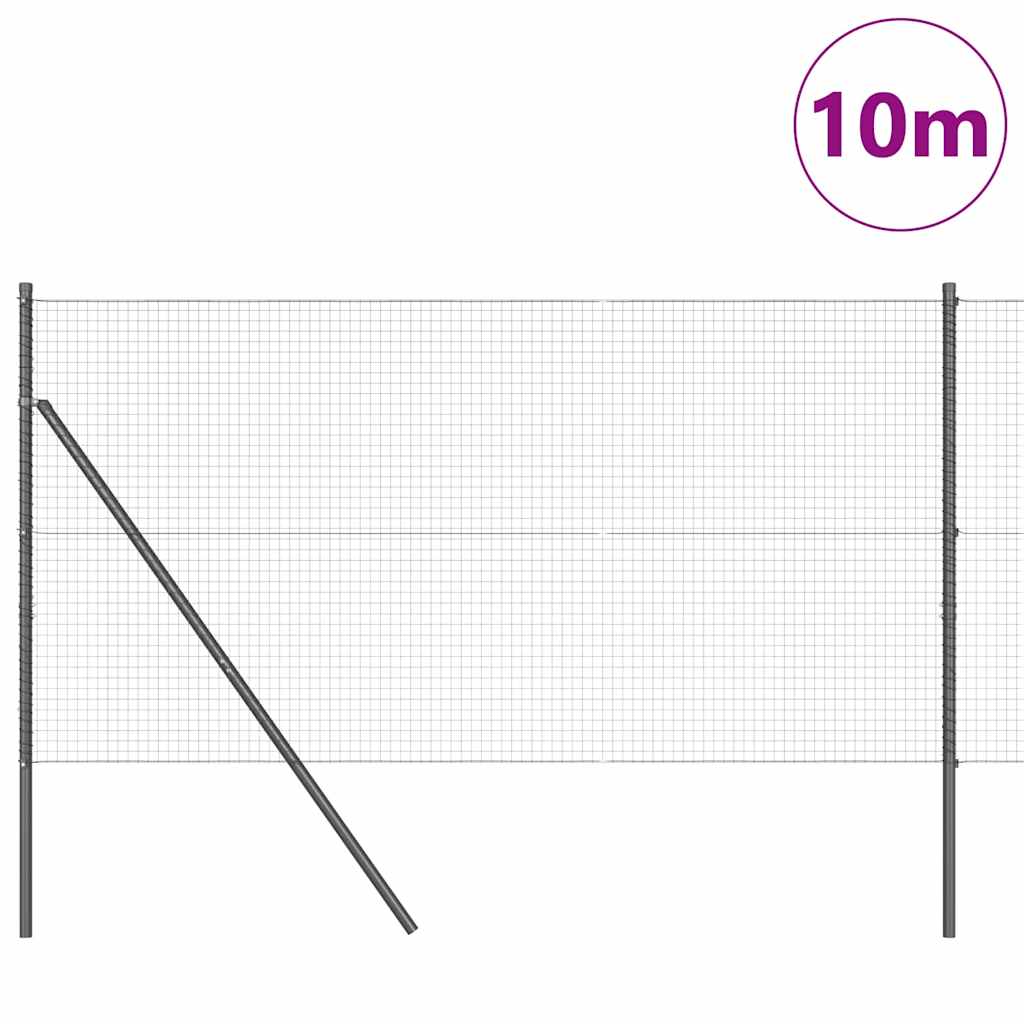 Hegesztett dróthálós kerítés talaj rögzítés 10 x 1 m Szürke