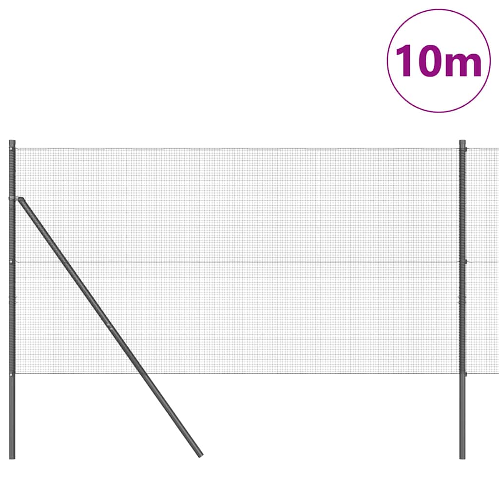 Hegesztett dróthálós kerítés talaj rögzítés 10 x 1,4 m Szürke