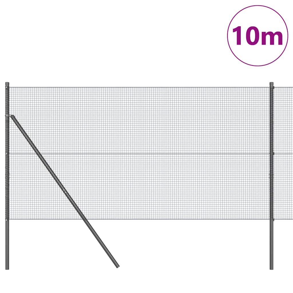 Hegesztett dróthálós kerítés talaj rögzítés 10 x 1,4 m Szürke