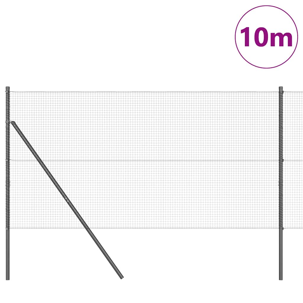 Hegesztett dróthálós kerítés talaj rögzítés 10 x 1,4 m Szürke