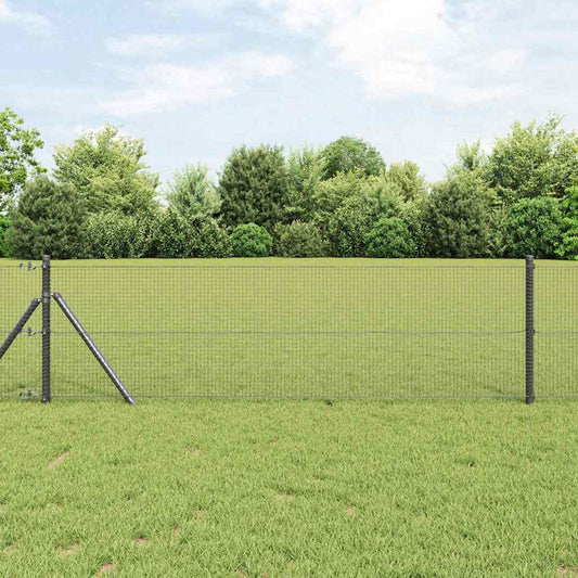 Hegesztett dróthálós kerítés talaj rögzítés 25 x 0,6 m Szürke