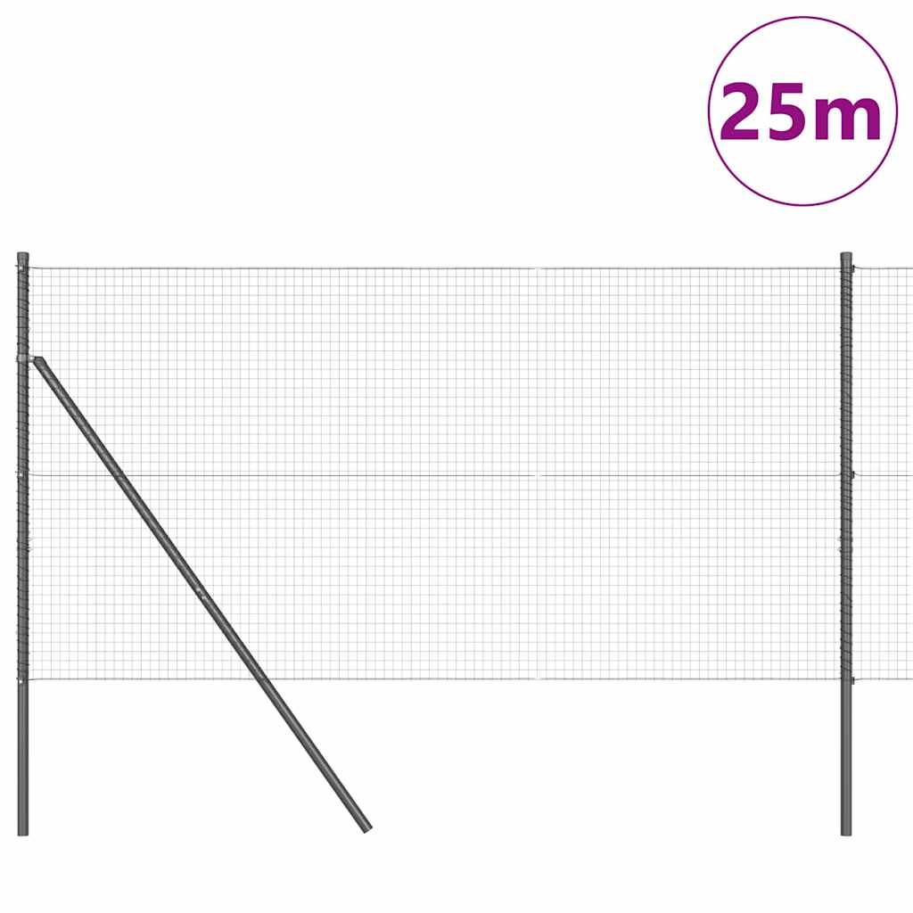 Hegesztett dróthálós kerítés talaj rögzítés 25 x 1 m Szürke