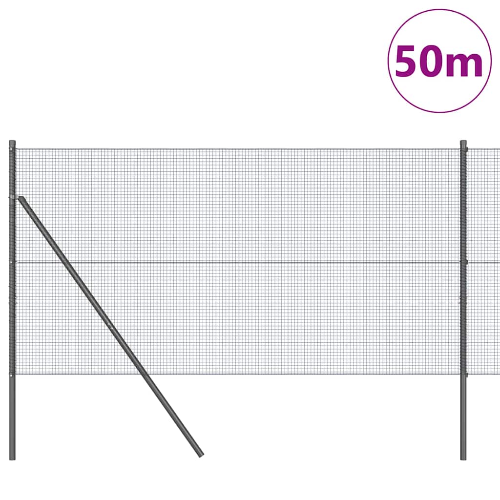Hegesztett dróthálós kerítés talaj rögzítés 50 x 1 m Szürke