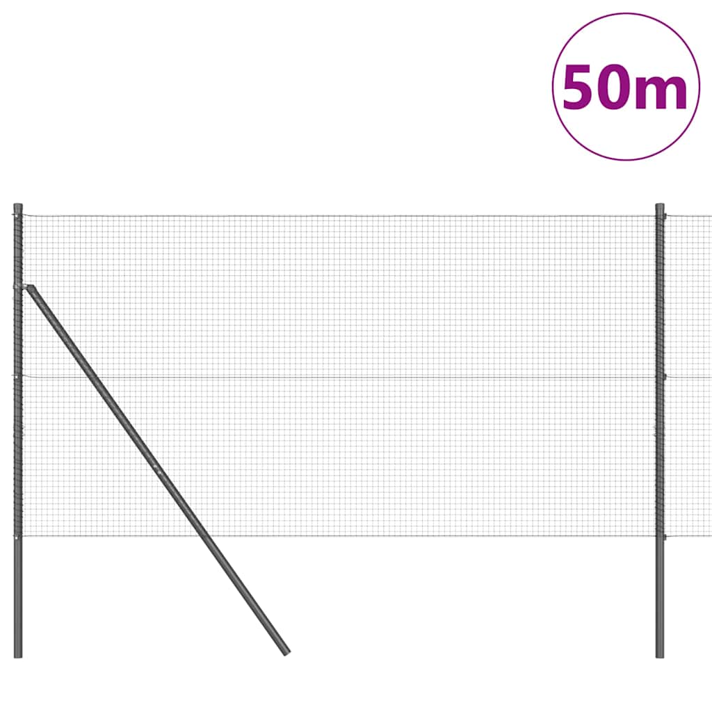 Hegesztett dróthálós kerítés talaj rögzítés 50 x 1 m Szürke