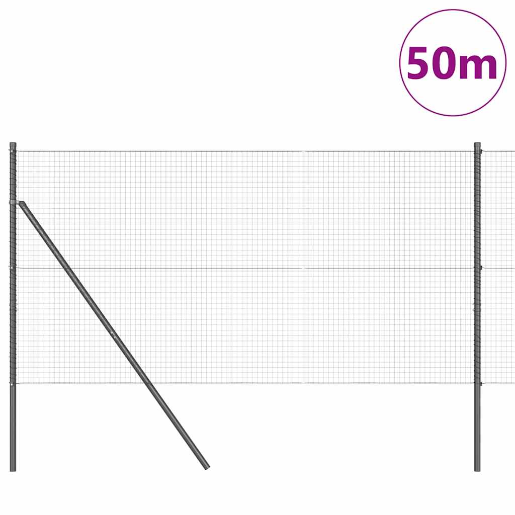 Hegesztett dróthálós kerítés talaj rögzítés 50 x 1 m Szürke