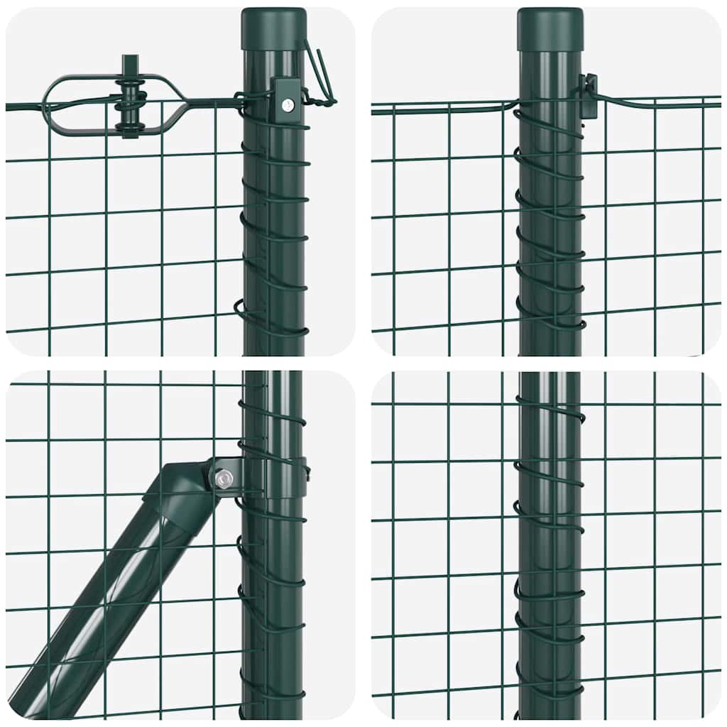 Hevederes drótkerítés tüskékkel 10 x 0,5 m PVC-bevonatos Acél