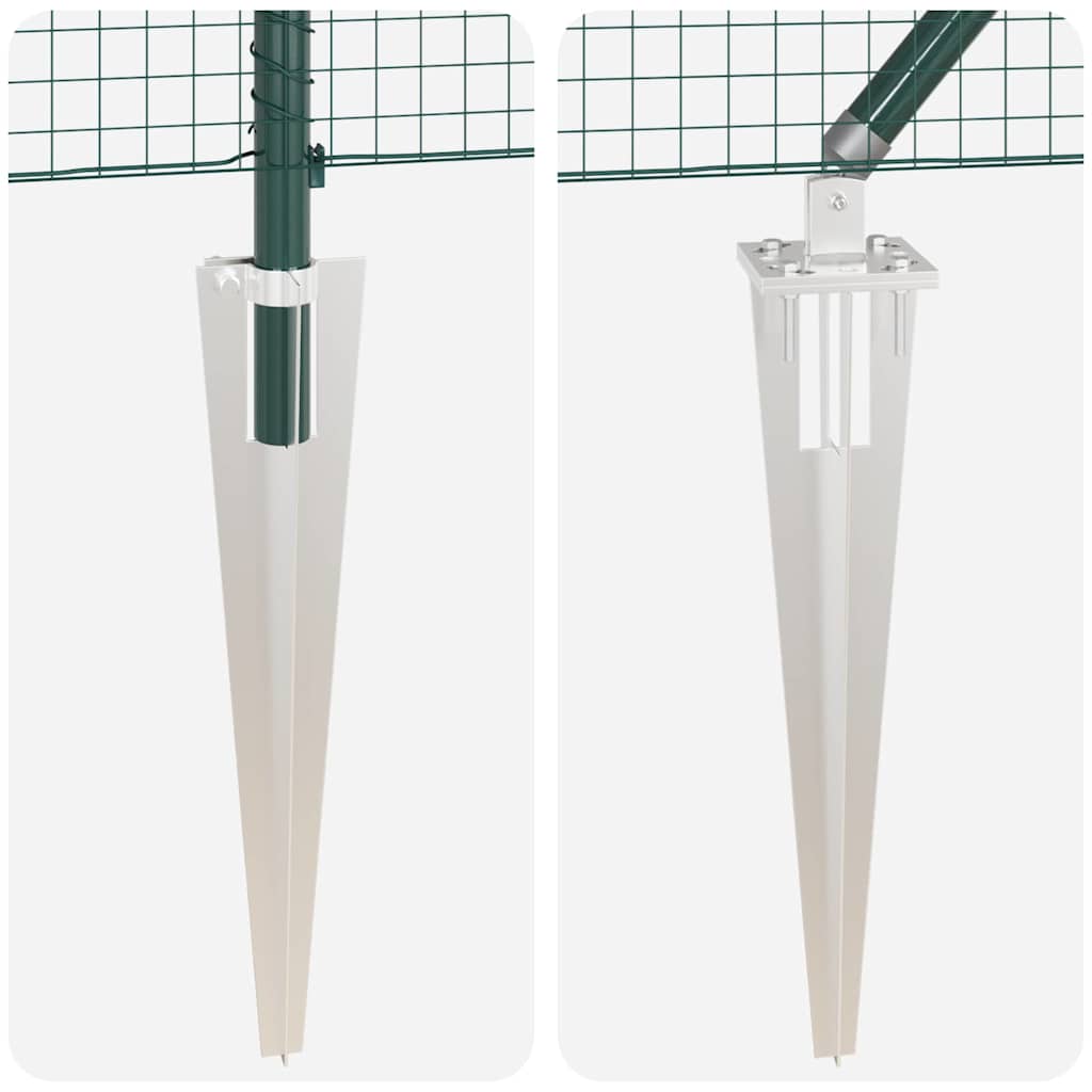 Hevederes drótkerítés tüskékkel 10 x 0,5 m PVC-bevonatos Acél