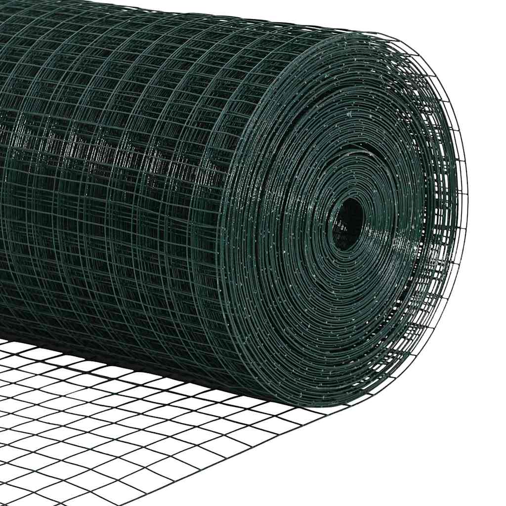 Hevederes drótkerítés tüskékkel 10 x 0,5 m PVC-bevonatos Acél