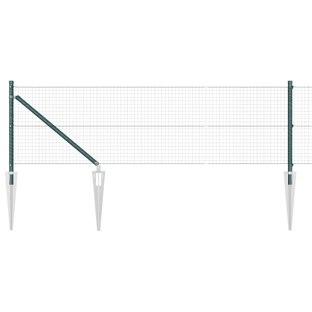 Hevederes drótkerítés tüskékkel 10 x 0,5 m PVC-bevonatos Acél