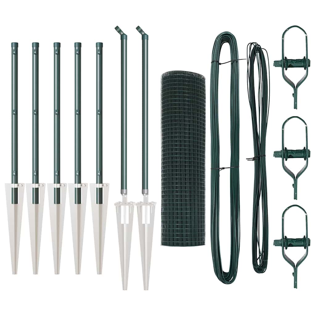 Hevederes drótkerítés tüskékkel 10 x 0,5 m PVC-bevonatos Acél