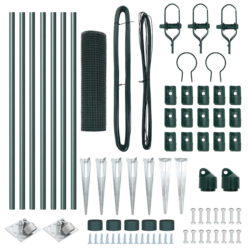 Hevederes drótkerítés tüskékkel 10 x 0,5 m PVC-bevonatos Acél