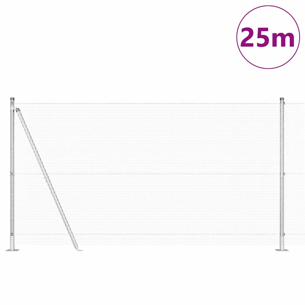 Hegesztett Drótháló Beton Alappal 25 x 1,2 m Horganyzott Acél