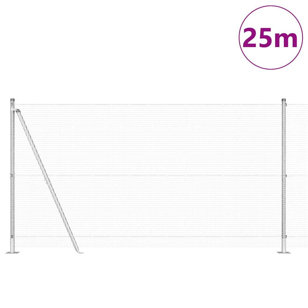 Hegesztett Drótháló Beton Alappal 25 x 1,2 m Horganyzott Acél