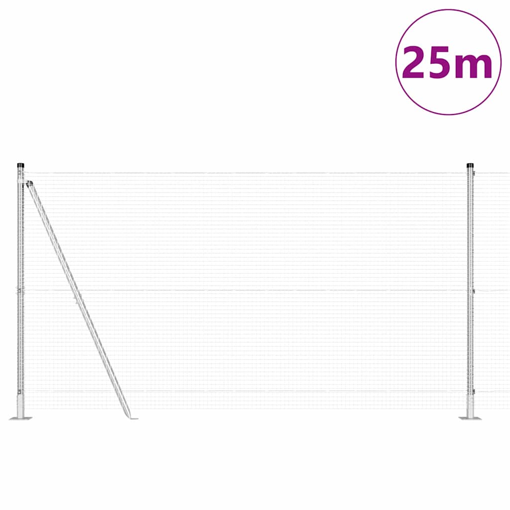Hegesztett Drótháló Beton Alappal 25 x 1,2 m Horganyzott Acél