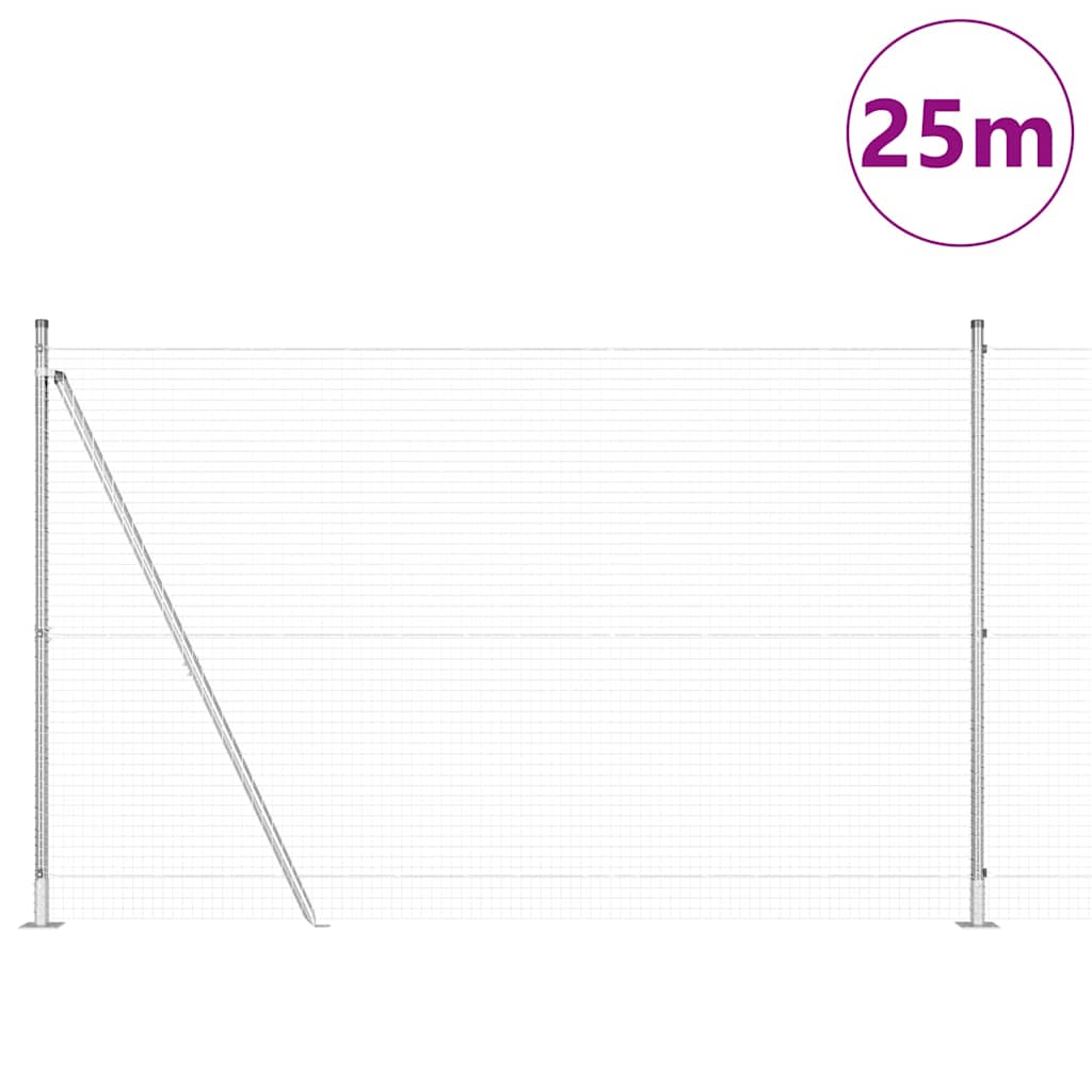 Hegesztett Drótháló Beton Alappal 25 x 1,5 m Horganyzott Acél