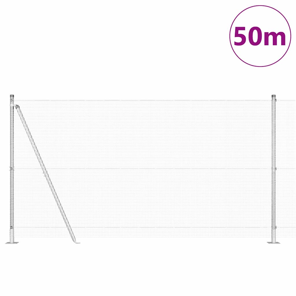 Hegesztett Drótháló Beton Alappal 50 x 1,2 m Horganyzott Acél