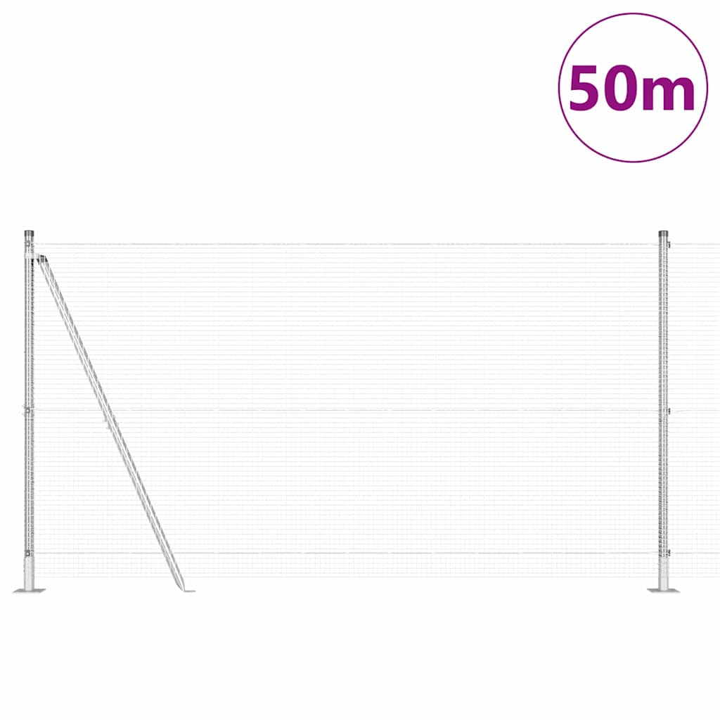 Hegesztett Drótháló Beton Alappal 50 x 1,2 m Horganyzott Acél