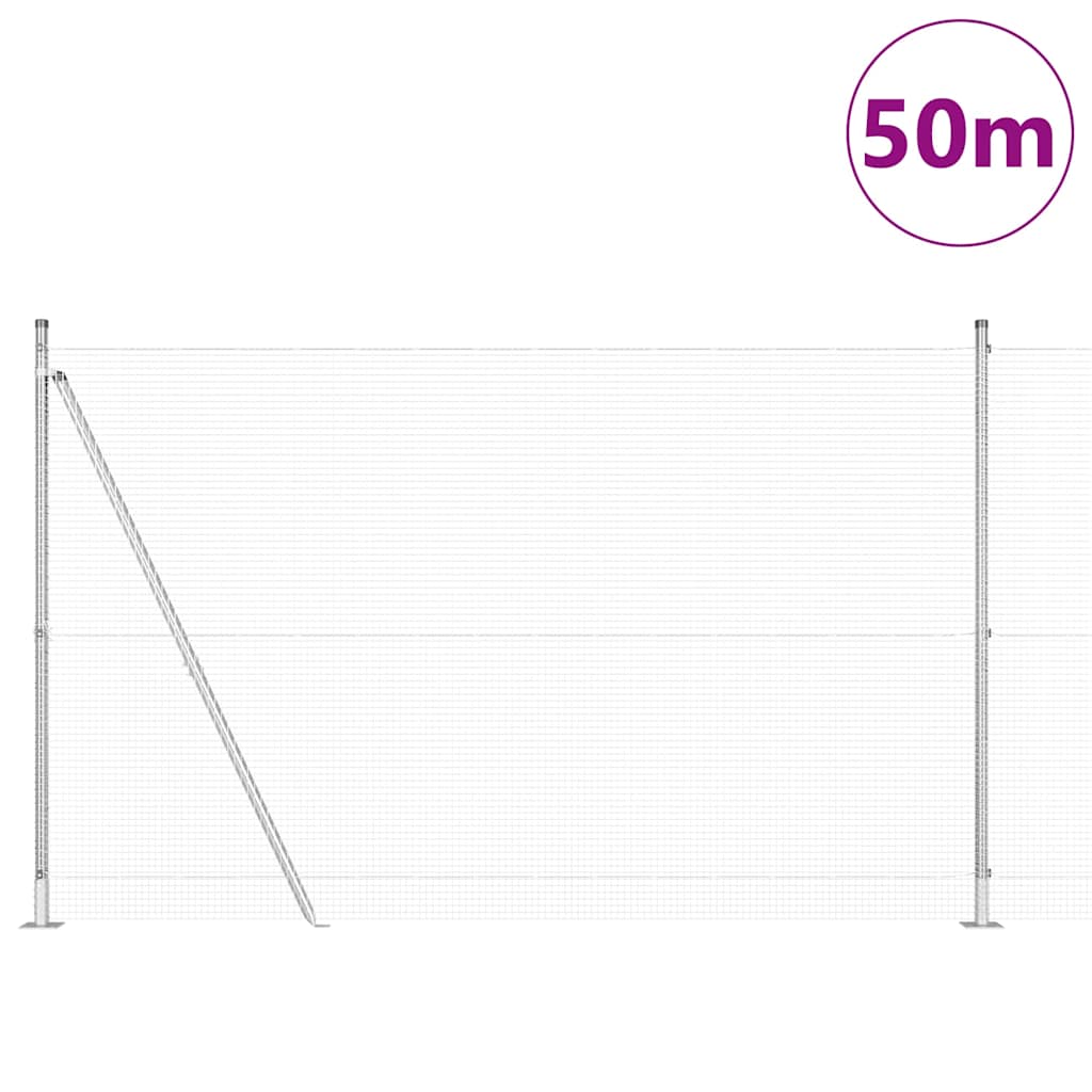 Hegesztett Drótháló Beton Alappal 50 x 1,6 m Horganyzott Acél