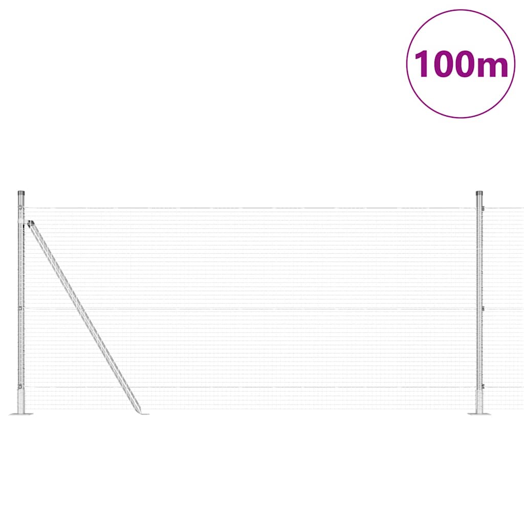 Hegesztett Drótháló Beton Alappal 100 x 0,8 m Horganyzott Acél