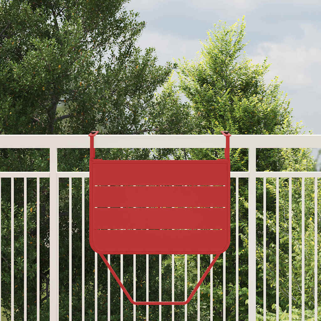 Függő erkélyasztal Piros 60 x 39 x 65 cm Acél