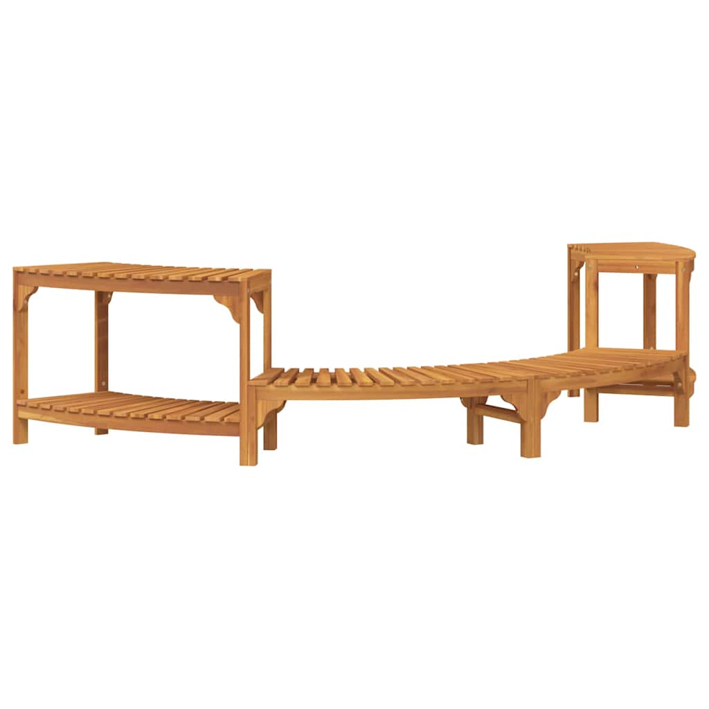 Jakuzzi Környezet Félkör Barna 252 x 112 x 55,5 cm Tömör Akácfa
