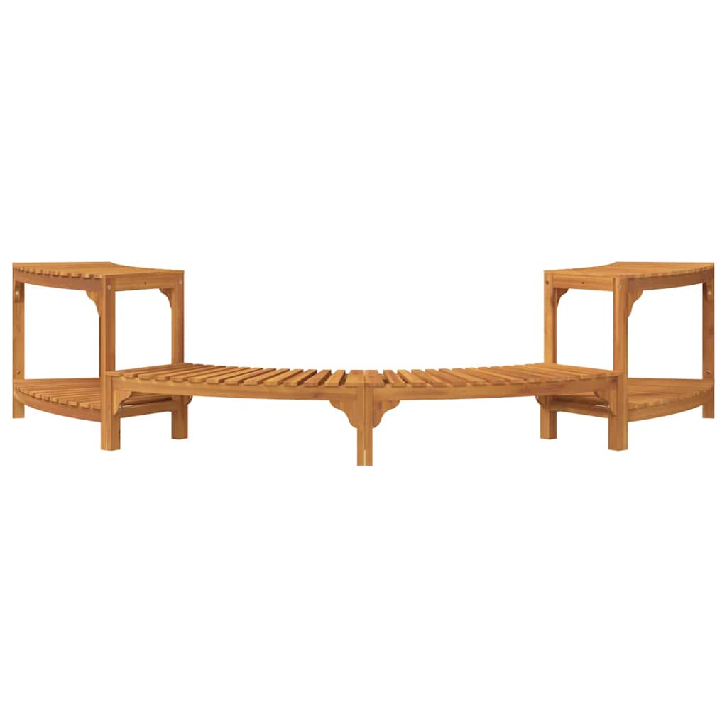 Jakuzzi Környezet Félkör Barna 252 x 112 x 55,5 cm Tömör Akácfa