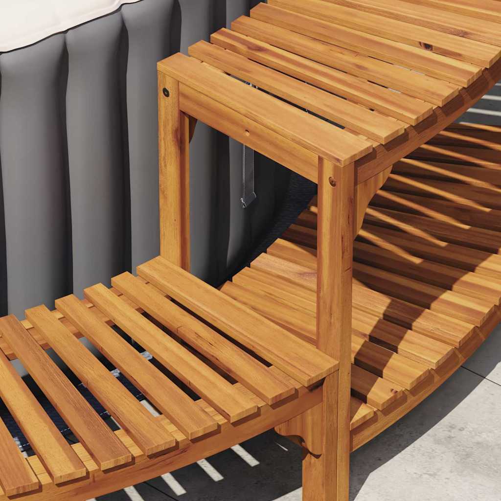 Jakuzzi Környezet Félkör Barna 272 x 120 x 55,5 cm Tömör Akácfa