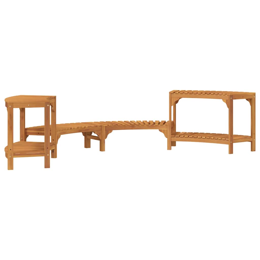 Jakuzzi Környezet Félkör Barna 272 x 120 x 55,5 cm Tömör Akácfa