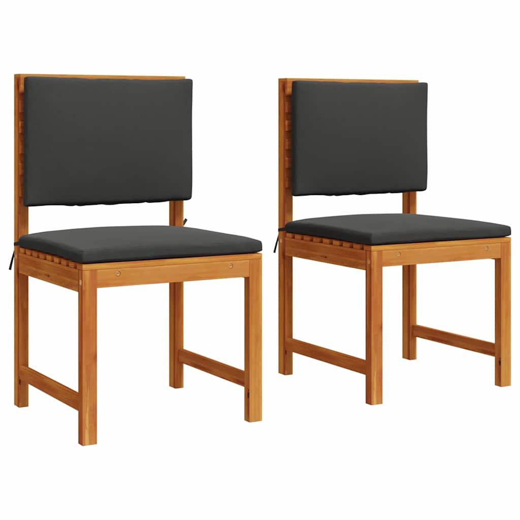 Kerti Szék párnával 2 pcs Barna Tömör akácfa