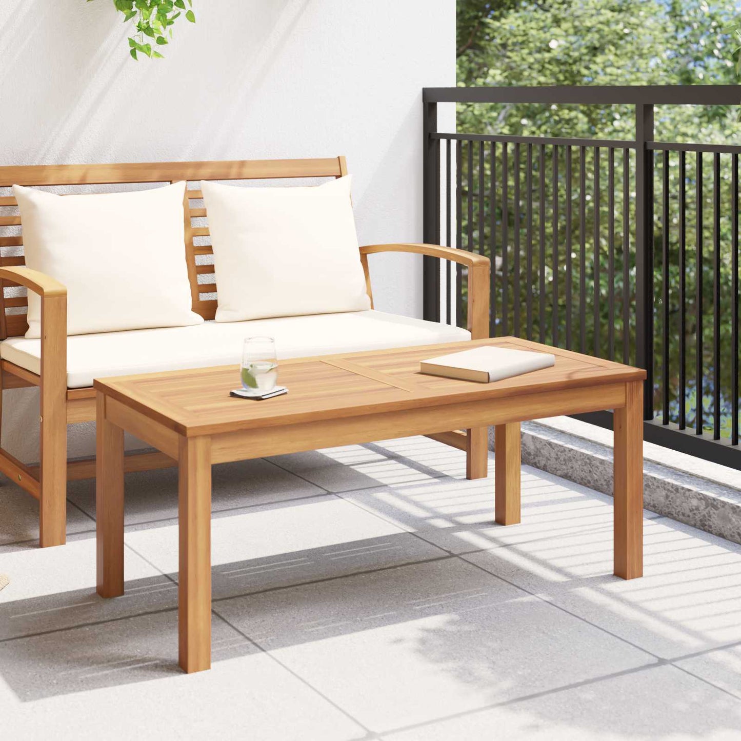 asztal Barna 95 x 45 x 40 cm Tömör Teakfa
