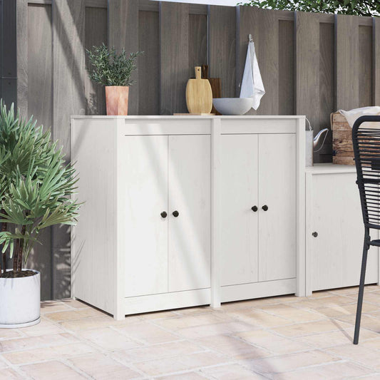 Konyhai ajtó MEPPEL 2 pcs Fehér 50 x 9 x 82 cm Tömör fenyőfa