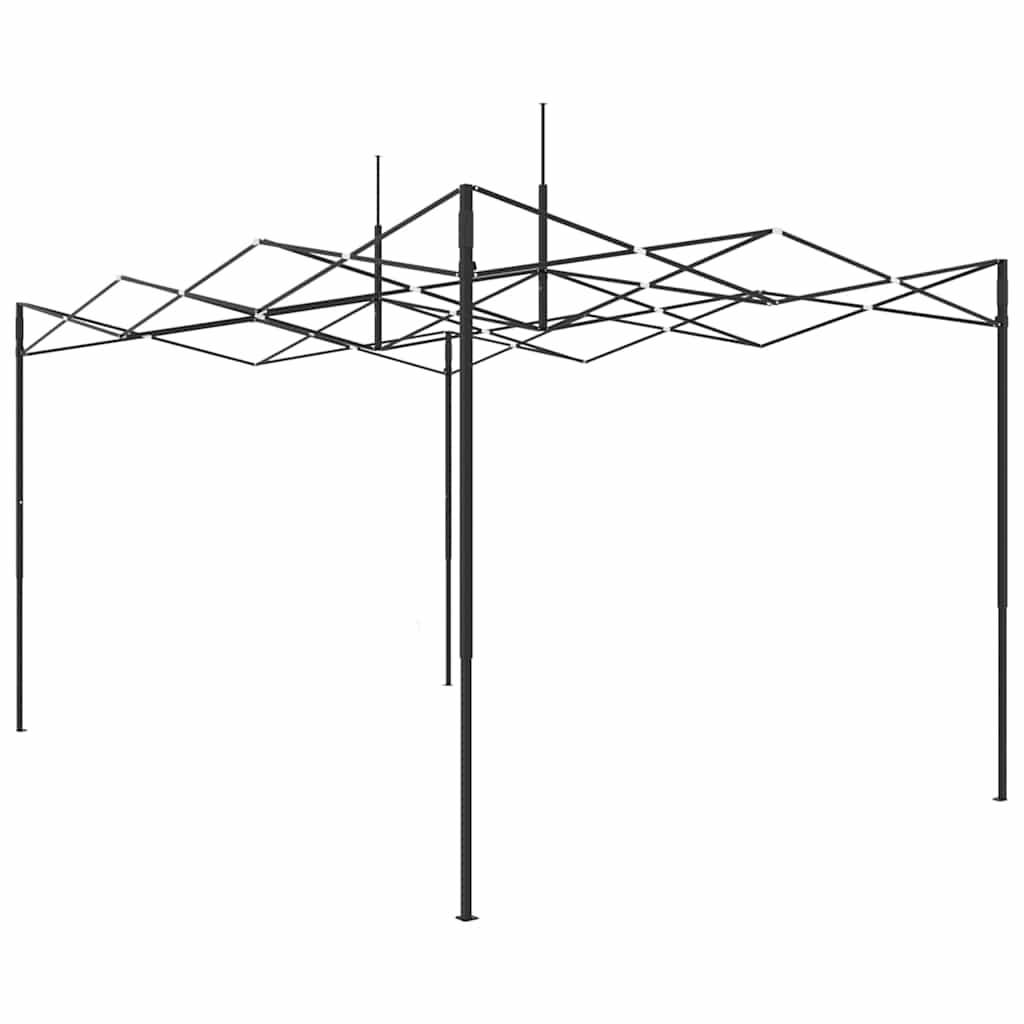 Üvegház pop-up kerettel tetővel Zöld 290 x 430 x 315 cm Vas