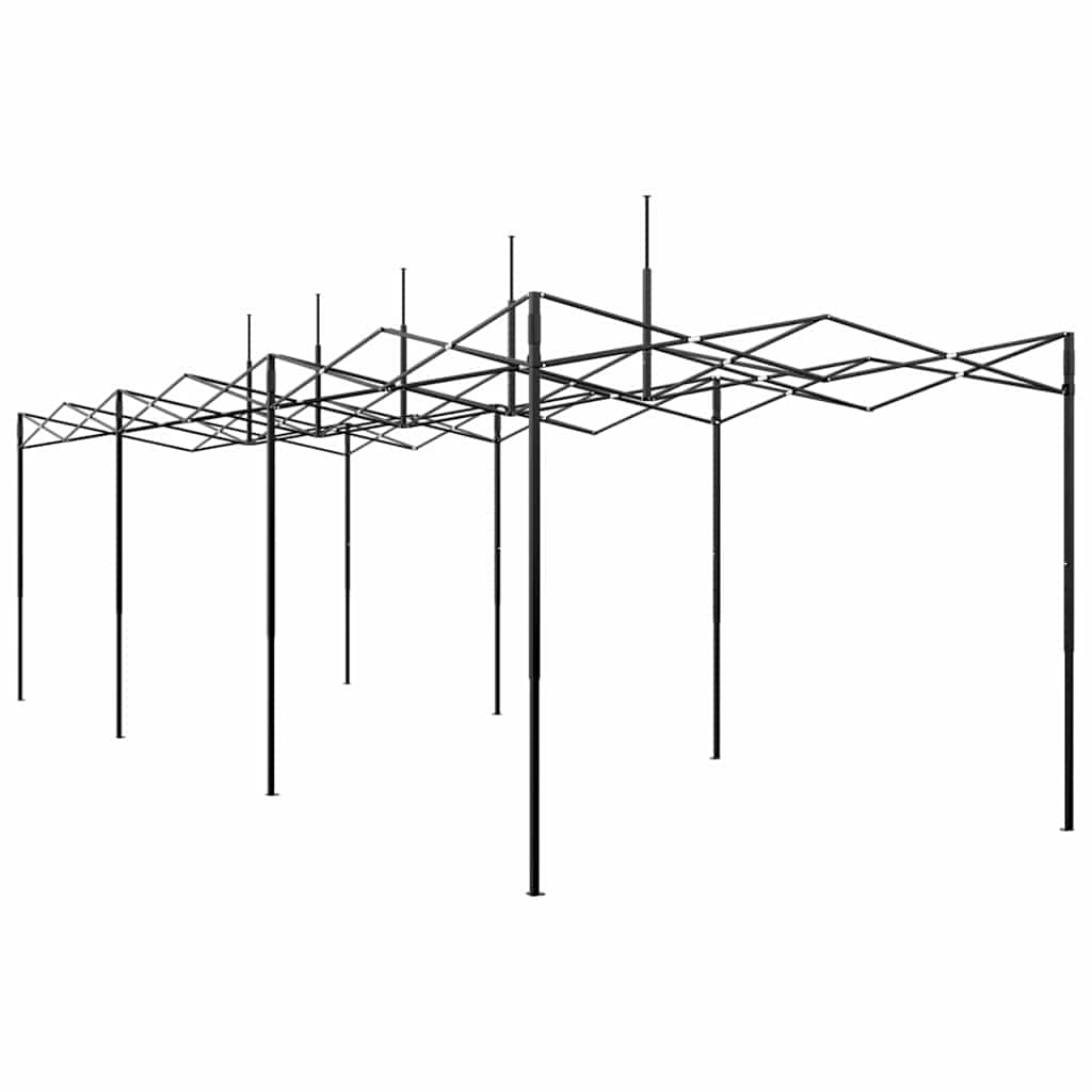 Üvegház pop-up kerettel tetővel Zöld 290 x 870 x 315 cm Vas