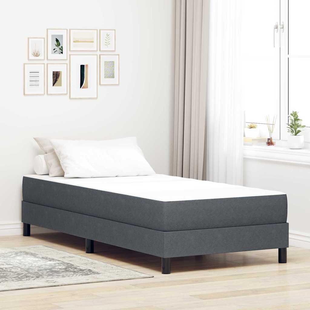 Ágy Matrac matracmal Szürke 90 x 190 cm szövet